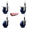 Service Caster 4'' Solid Poly Swivel 3/4'' Expanding Stem Caster Set 2 Total Lock Brakes, 4PK SCC-EXTTL20S414-SPUS-2-S-2-34 - alternate 4